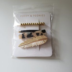 Poppy & Peonies Hair Clips (set of 4)